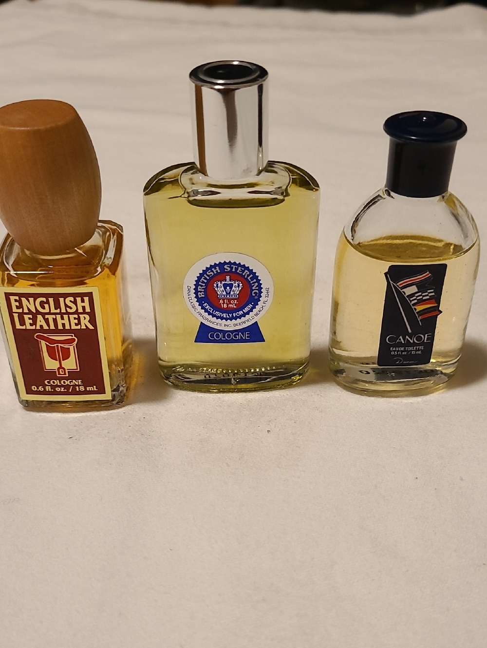 Cologne Bundle Of 3,  English Leather, British Sterling, Canoe